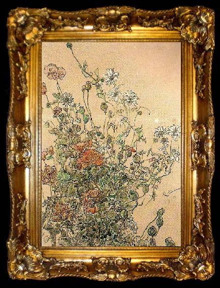 framed  Carl Larsson sommarblommor, ta009-2