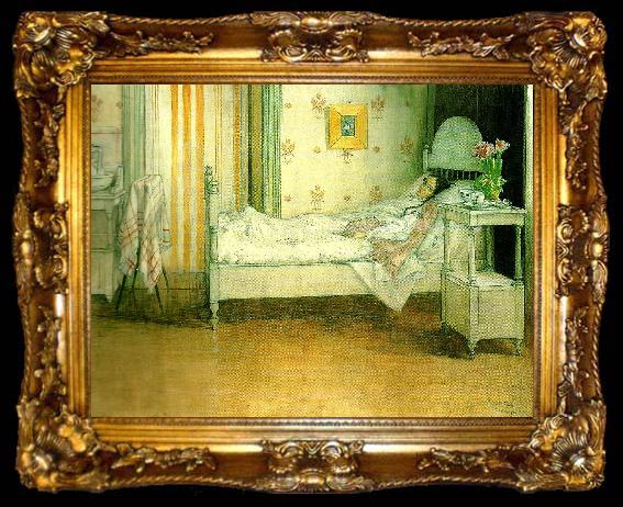 framed  Carl Larsson konvalescens, ta009-2