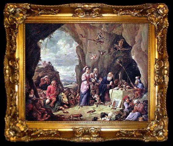 framed  David Teniers the Younger The Temptation of St. Anthony, ta009-2