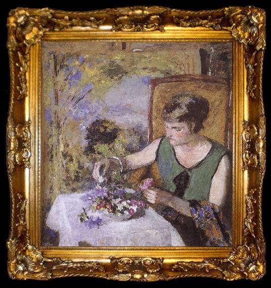framed  Edouard Vuillard Flower of Annette, ta009-2