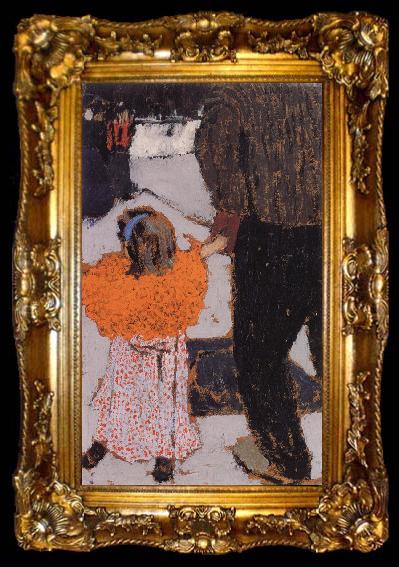 framed  Edouard Vuillard Orange girl clothes, ta009-2