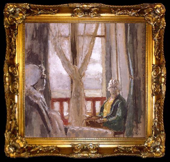 framed  Edouard Vuillard Mrs. Black s window and lulu, ta009-2