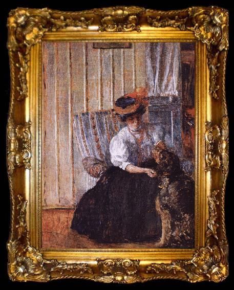 framed  Edouard Vuillard Her dog, ta009-2