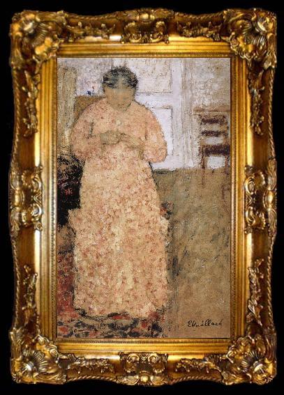 framed  Edouard Vuillard Pink clothes women, ta009-2