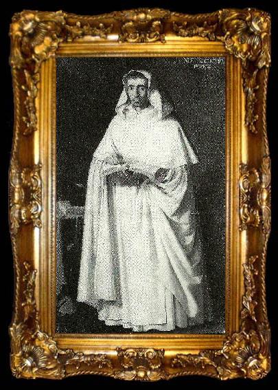 framed  Francisco de Zurbaran mercedarian friar, ta009-2