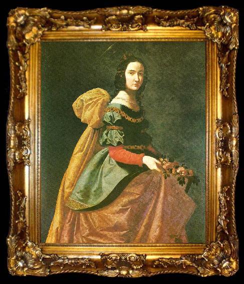 framed  Francisco de Zurbaran st, casilda, ta009-2