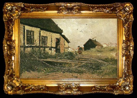 framed  Frits Thaulow soren thys hus, skagen, ta009-2