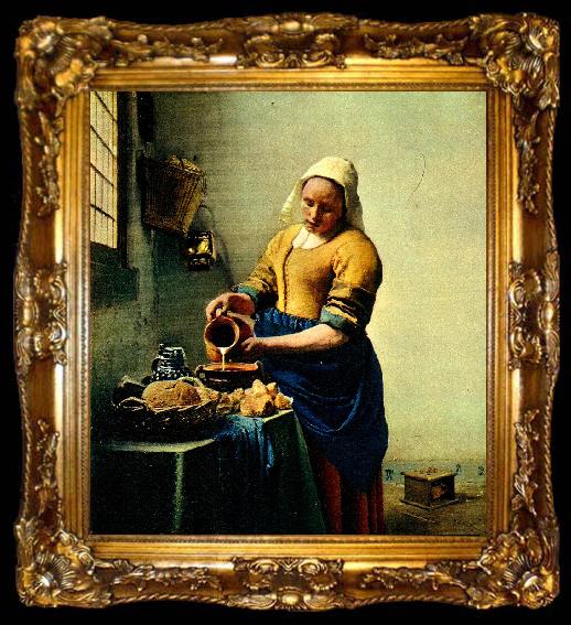 framed  Jan Vermeer mjolkpigan, ta009-2