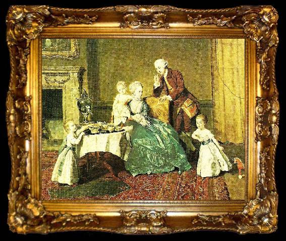 framed  Johann Zoffany lord willoughby and his family, c., ta009-2