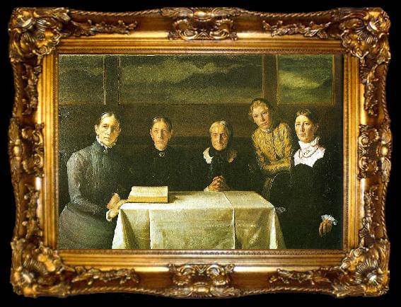 framed  Michael Ancher det brondumske familiebillede, ta009-2