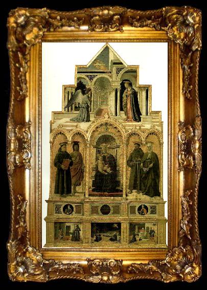 framed  Piero della Francesca polyptych of saint anthony, ta009-2