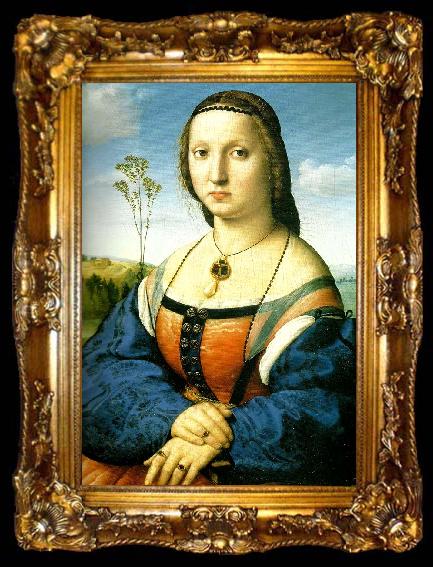 framed  Raphael portrait of maddalena, ta009-2