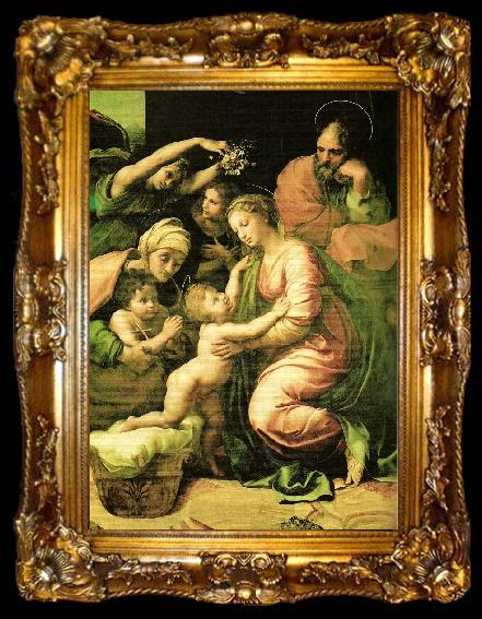 framed  Raphael large holy family, ta009-2