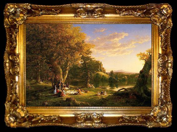 framed  Thomas Cole The Picnic, ta009-2