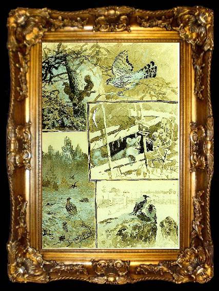 framed  bruno liljefors upplandskt djurliv, ta009-2