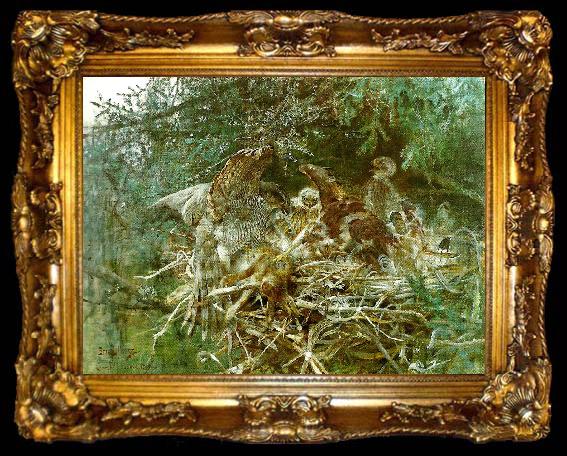 framed  bruno liljefors hakbo, ta009-2