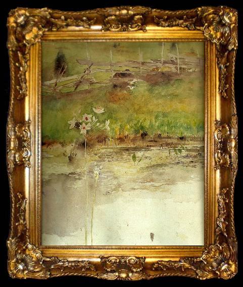 framed  bruno liljefors blomvass, ta009-2