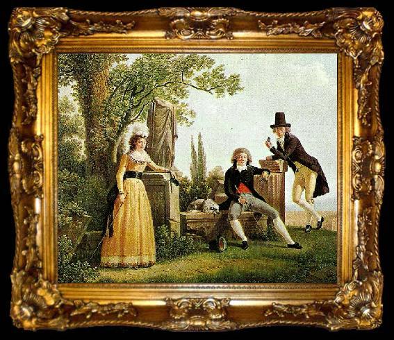 framed  francois sablel family portrait, c., ta009-2