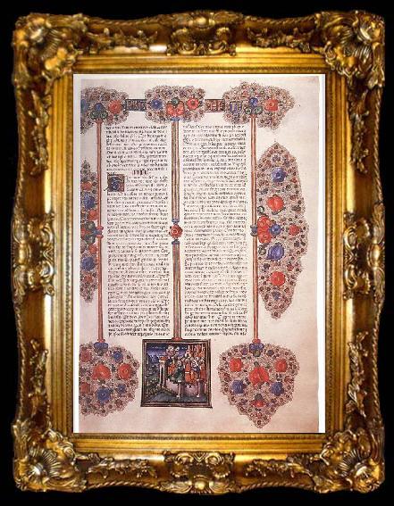 framed  unknow artist Bible of Borso d