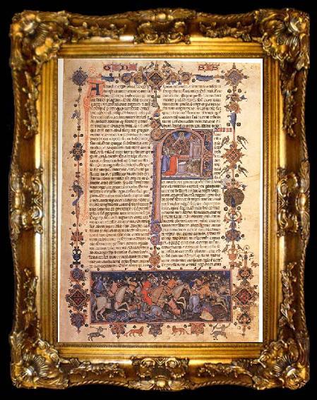 framed  unknow artist Bible of Matteo di Planisio, ta009-2