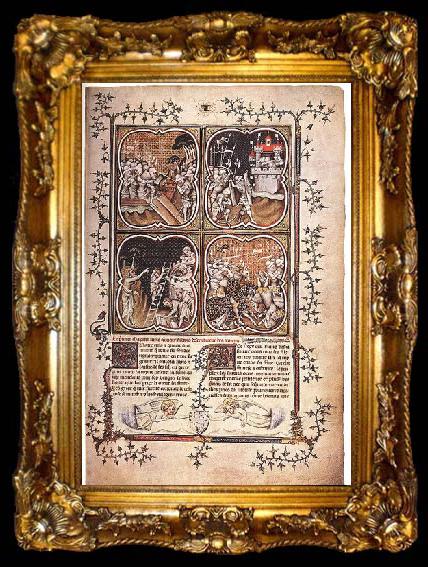 framed  unknow artist The Great Chronicle of France, ta009-2