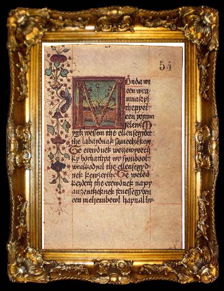 framed  unknow artist Festetich Codex, ta009-2