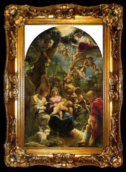framed  Adam Elsheimer Heilige Familie mit Engeln, ta009-2