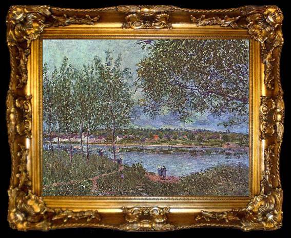 framed  Alfred Sisley Weg der alten Fahre in By, ta009-2