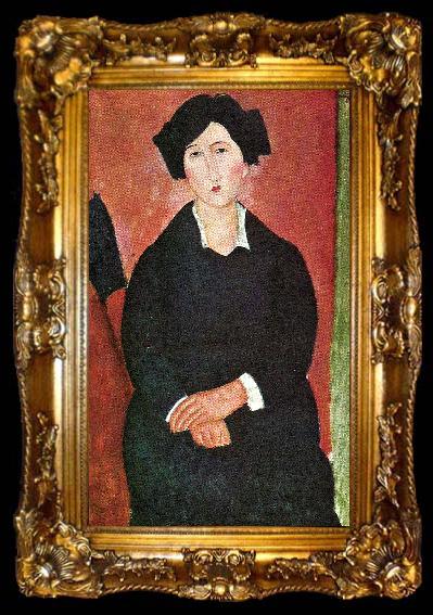 framed  Amedeo Modigliani den italienska kvinna, ta009-2