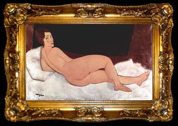 framed  Amedeo Modigliani Liegender Akt, ta009-2