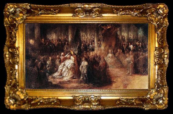 framed  Carl Gustaf Pilo The coronation of Gustaf III, ta009-2