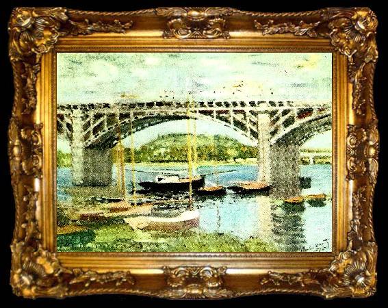 framed  Claude Monet bron vid argenteuil, ta009-2