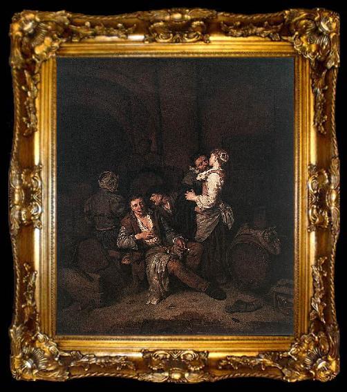 framed  Cornelis Bega Tavern Scene, ta009-2