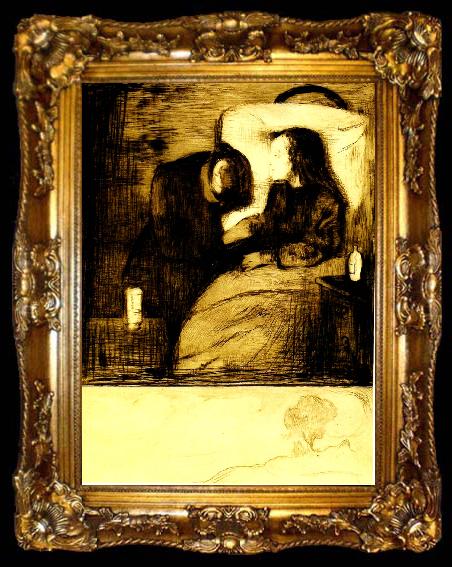 framed  Edvard Munch den sjuka flickan, ta009-2