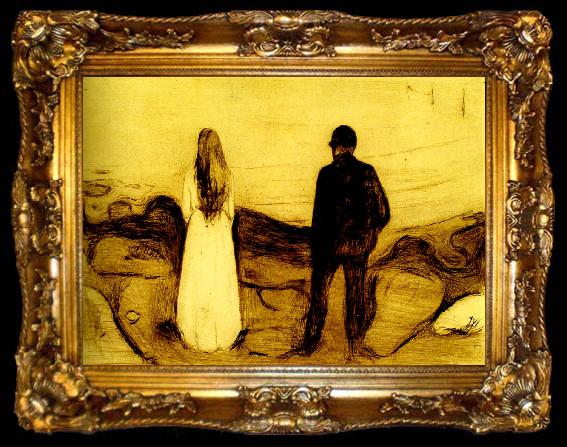 framed  Edvard Munch tva manniskor, ta009-2