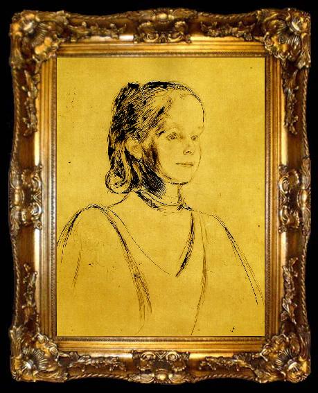 framed  Edvard Munch ingeborg heiberg, ta009-2