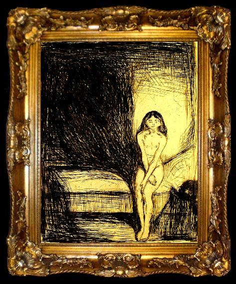 framed  Edvard Munch pubertet, ta009-2