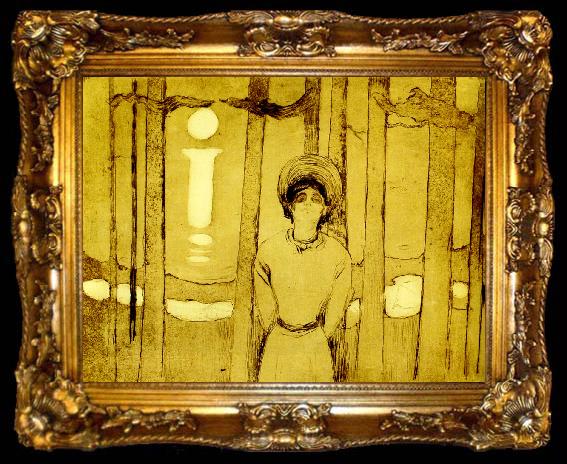 framed  Edvard Munch sommarnatt, ta009-2