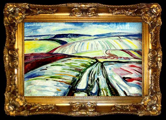 framed  Edvard Munch aker i sno, ta009-2