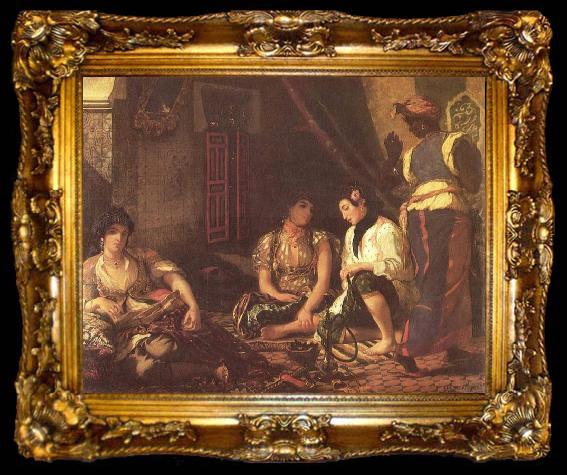 framed  Eugene Delacroix Frauen von Algier, ta009-2