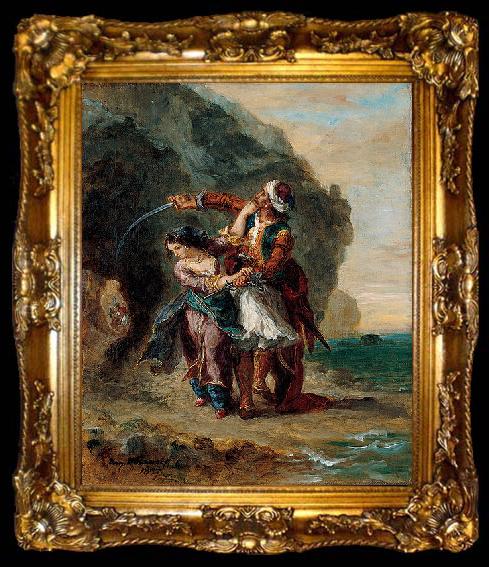 framed  Eugene Delacroix Selim and Zuleika, ta009-2