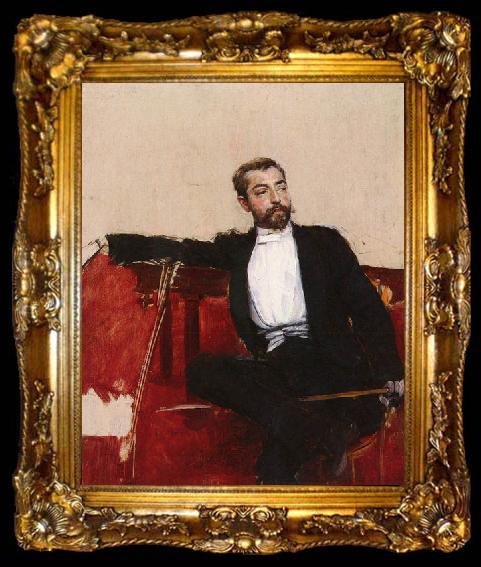 framed  Giovanni Boldini Portrait of John Singer Sargent, ta009-2