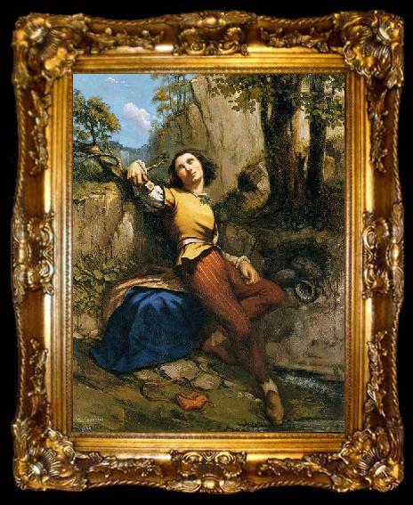 framed  Gustave Courbet Sculptor, ta009-2