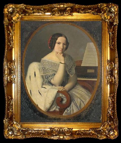 framed  Henri-Pierre Picou Portrait of Cephise Picou, sister of the artist, ta009-2
