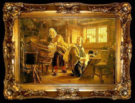 framed  J.F. Hockert tomte mattes hustru gommer gustaf vasa for danska spejare, ta009-2