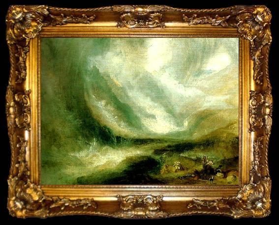 framed  J.M.W.Turner snow- storm avalanche and inundation-a scene in the upper part of the val d
