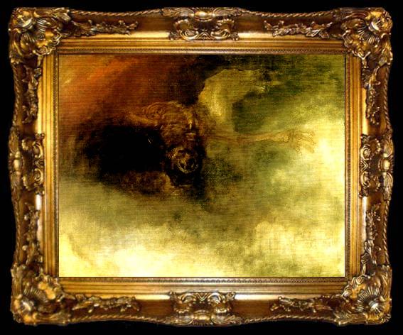 framed  J.M.W.Turner a skeleton falling off a horse in mid-air, ta009-2