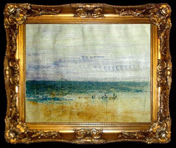 framed  J.M.W.Turner figures on the shore 1835-40, ta009-2