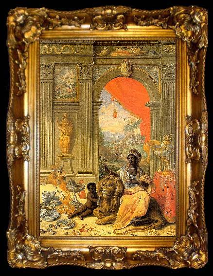 framed  Jan Van Kessel Die vier Erdteile Afrika Mittelbild, ta009-2