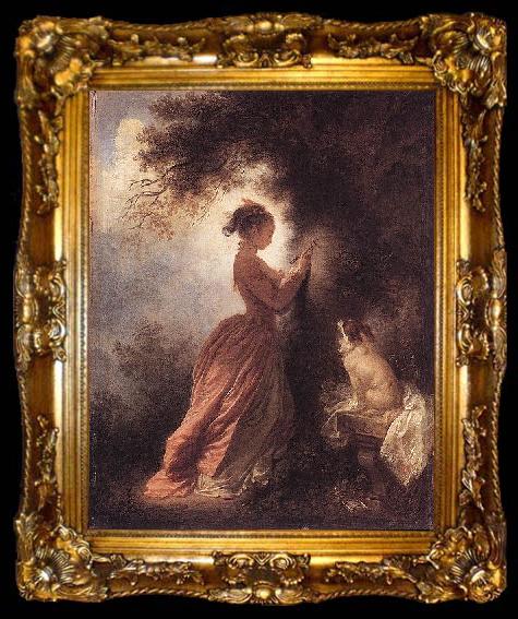 framed  Jean-Honore Fragonard Souvenir, ta009-2